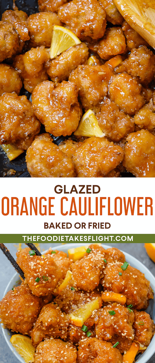 Glazed Orange Cauliflower "Chicken" (Vegan Recipe) The Foodie Takes