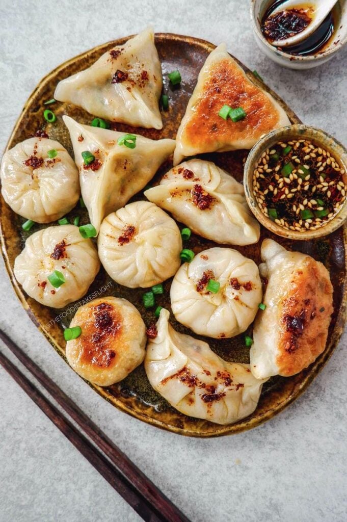 Potstickers 5 Ways (Vegan Dumpling Recipe) - The Foodie Takes Flight