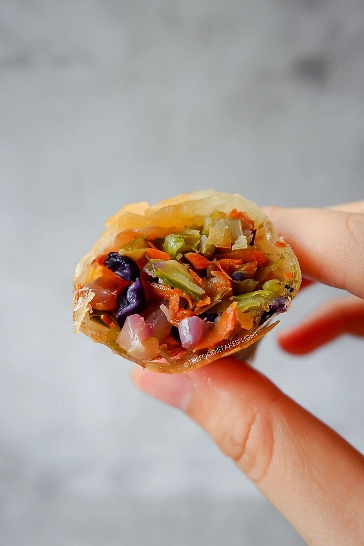 Crispy Vegetable and Mushroom Spring Rolls (Vegan Recipe) - The Foodie  Takes Flight