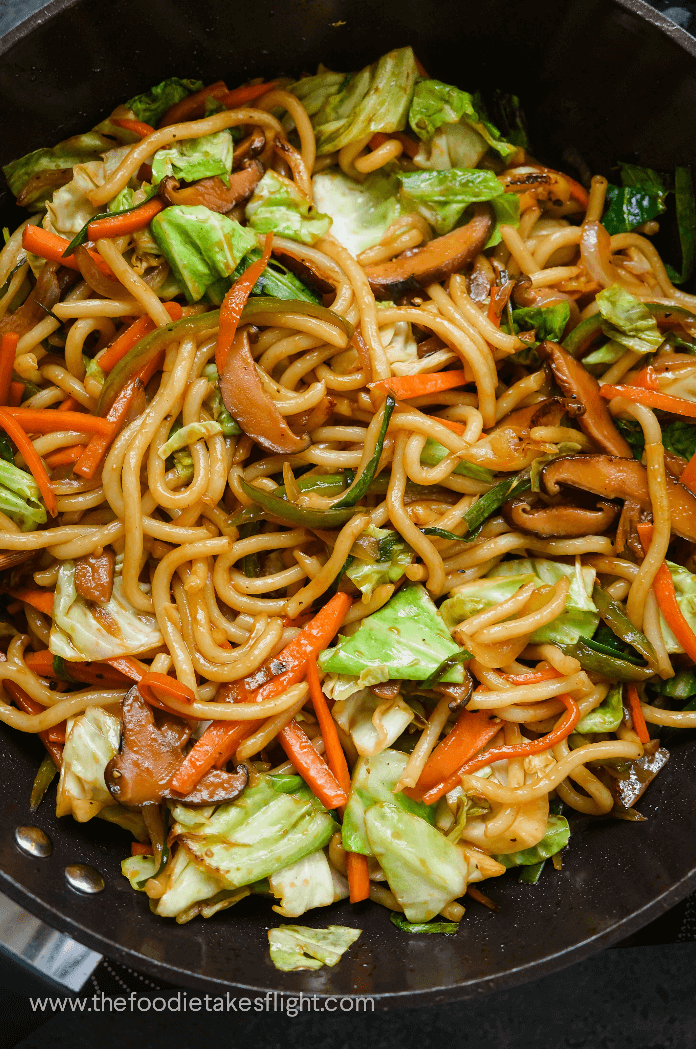 Yaki Udon (Japanese StirFried Noodles) The Foodie Takes Flight