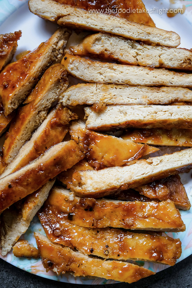 Tofu "Chicken" Teriyaki The Foodie Takes Flight