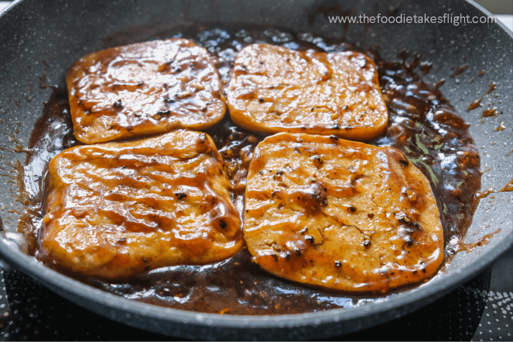 Black Pepper Tofu "Chicken" Steaks The Foodie Takes Flight