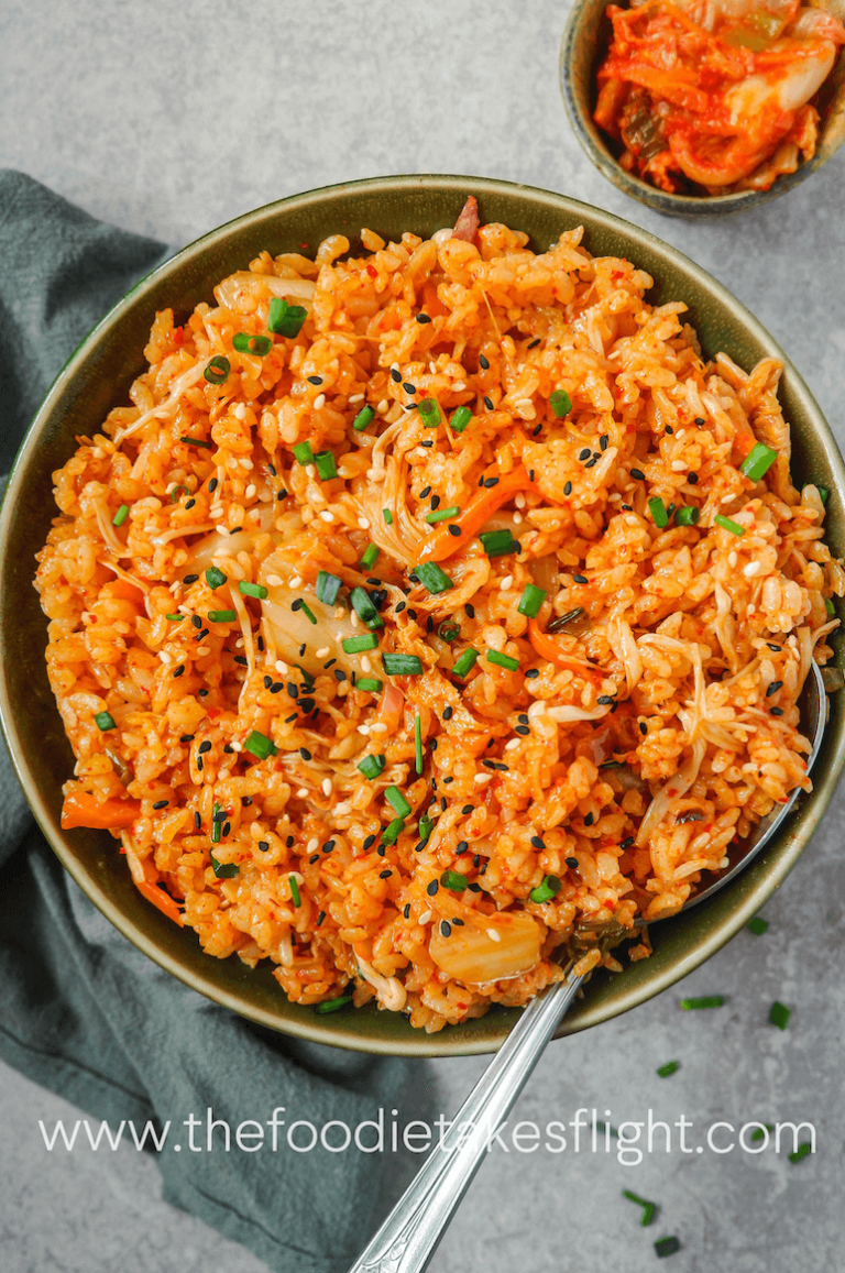 Vegan Kimchi Fried Rice The Foodie Takes Flight