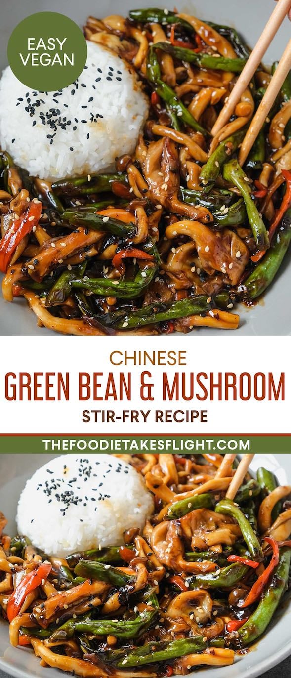 Chinese Green Beans and Mushroom StirFry The Foodie Takes Flight