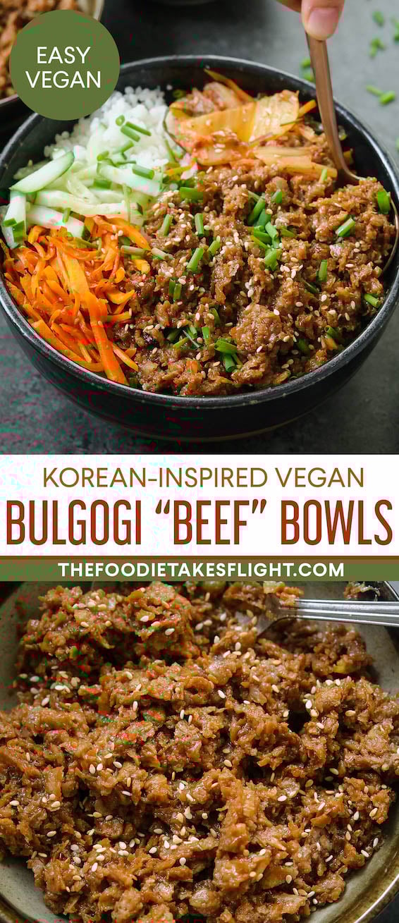 KoreanInspired Ground “Beef” Bulgogi Bowls The Foodie Takes Flight