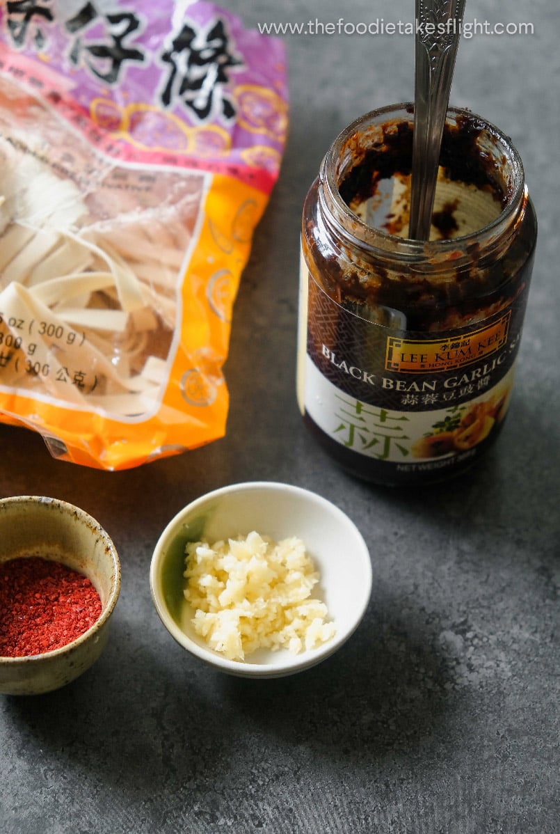 Easy 15Minute Black Bean Chili Oil Noodles The Foodie Takes Flight