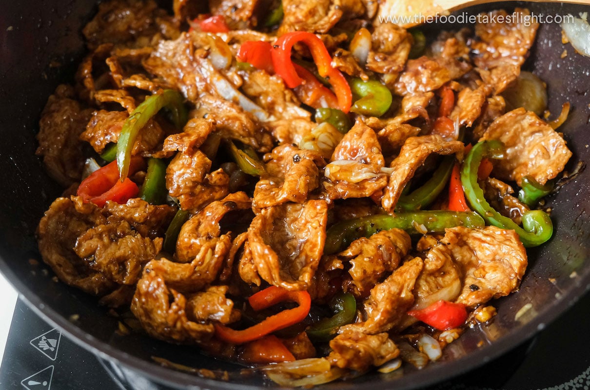 Garlic Pepper “Beef” StirFry, ChineseStyle (Vegan) The Foodie Takes
