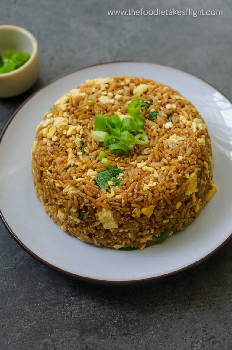 Easy Soy Sauce “Egg” Fried Rice The Foodie Takes Flight