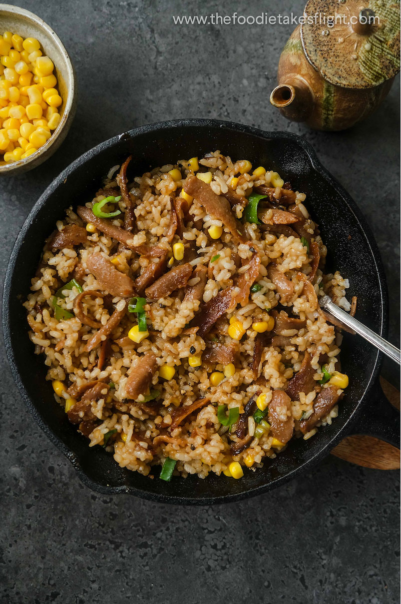 Vegan Sizzling Beef Pepper Rice - my take on Pepper Lunch! - The Foodie ...