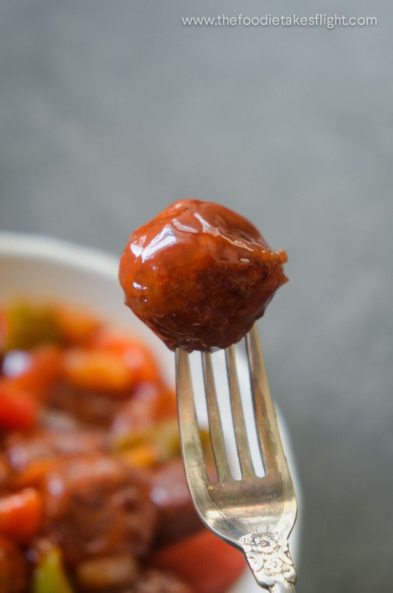 Vegan Sweet & Sour Meatballs (Filipino BolaBola) The Foodie Takes Flight