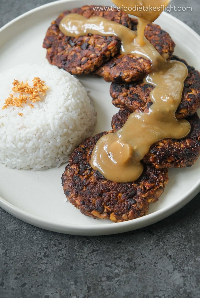 Burger Steaks and Mushroom Gravy (Jollibee Style, Vegan) The Foodie