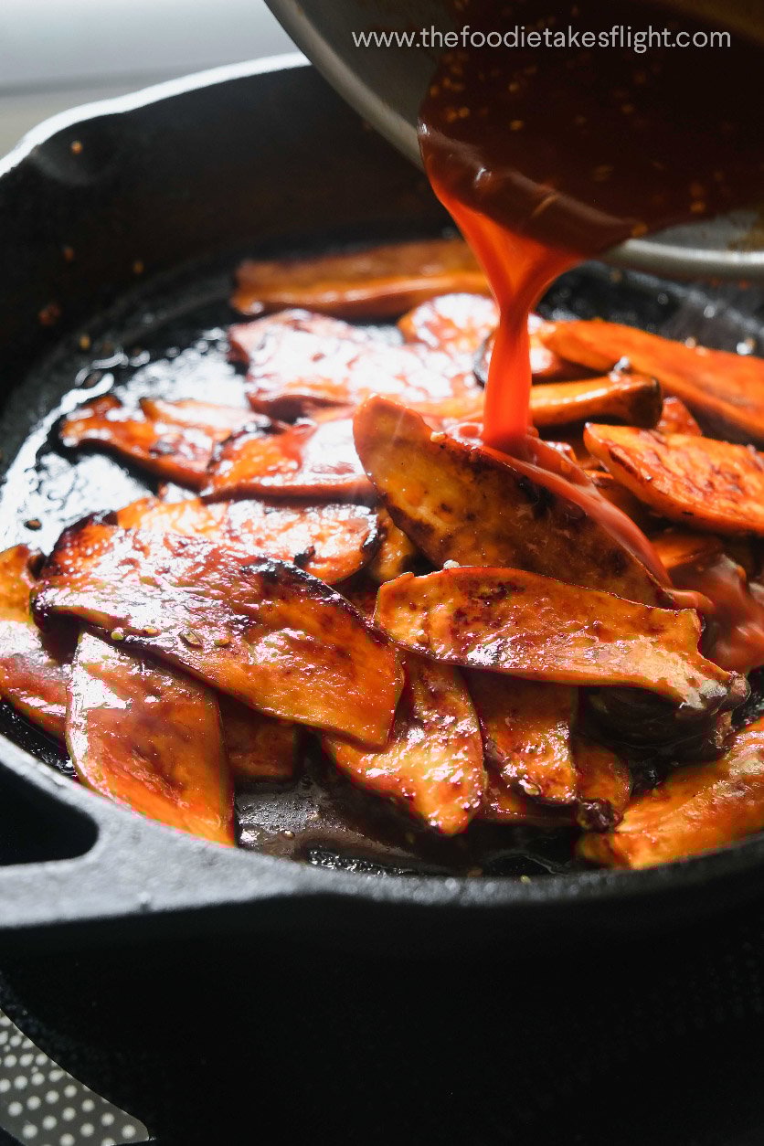 Gochujang King Oyster Mushrooms The Foodie Takes Flight