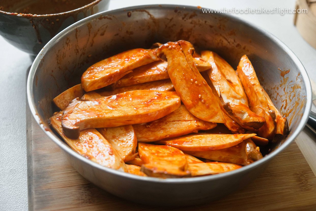 Gochujang King Oyster Mushrooms The Foodie Takes Flight