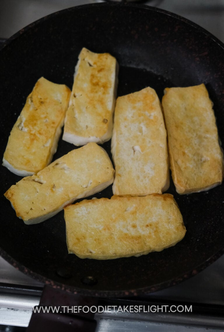 Easy PanFried Tofu with Chili Miso Sauce The Foodie Takes Flight