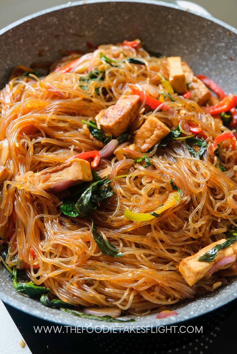 Basil and Tofu Vermicelli The Foodie Takes Flight