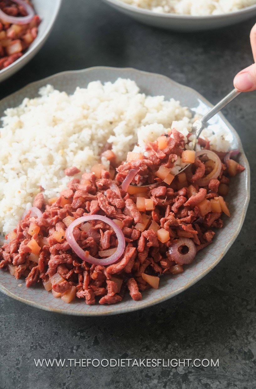 Vegan Corned “Beef” Hash, FilipinoStyle The Foodie Takes Flight