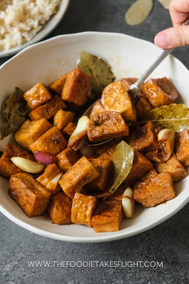 Tofu Adobo (Filipino Adobong Tokwa) The Foodie Takes Flight