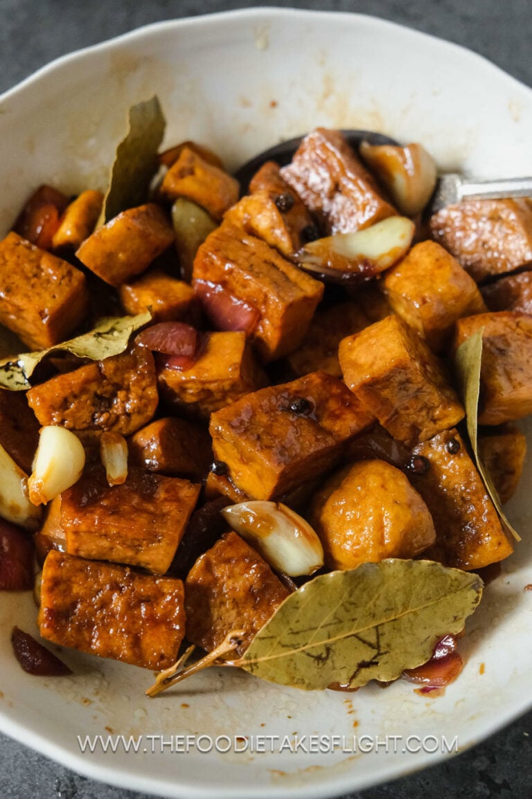 Tofu Adobo (Filipino Adobong Tokwa) The Foodie Takes Flight