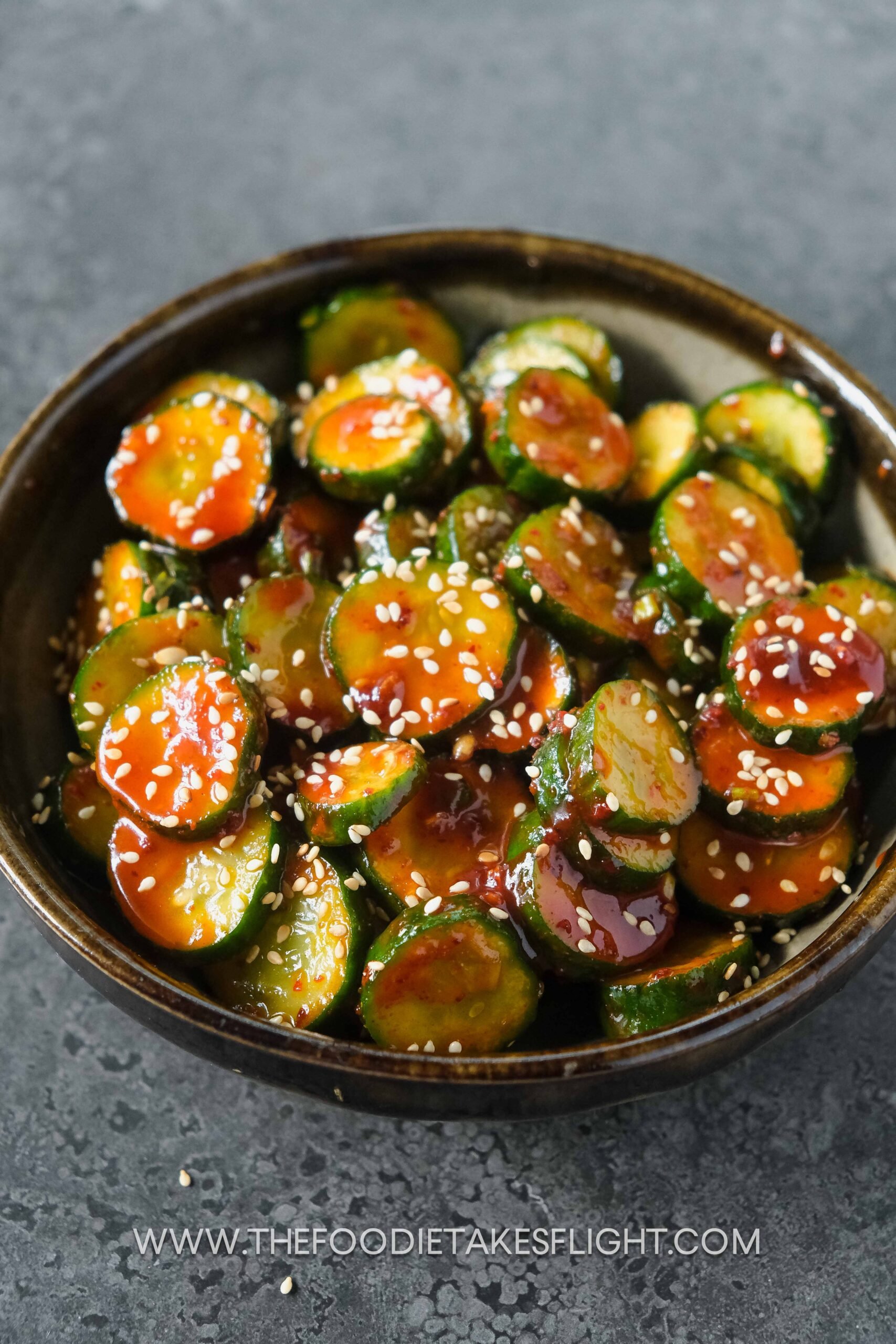 Korean Cucumber Salad (Oi Muchim, 오이무침) The Foodie Takes Flight