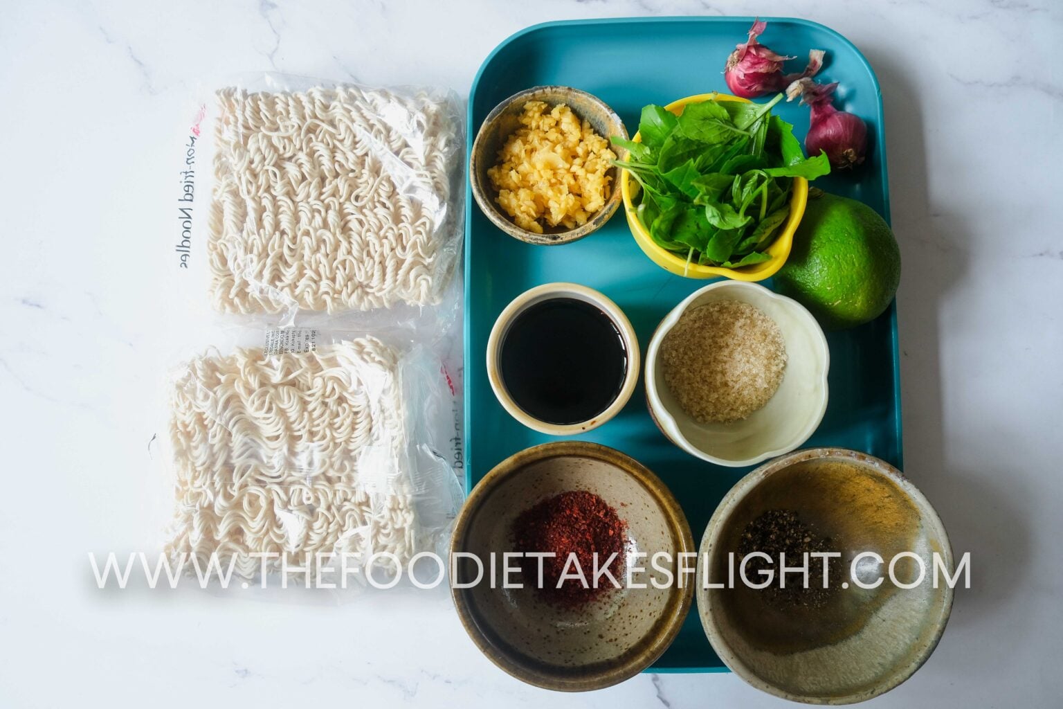 Basil and Garlic Oil Noodles The Foodie Takes Flight