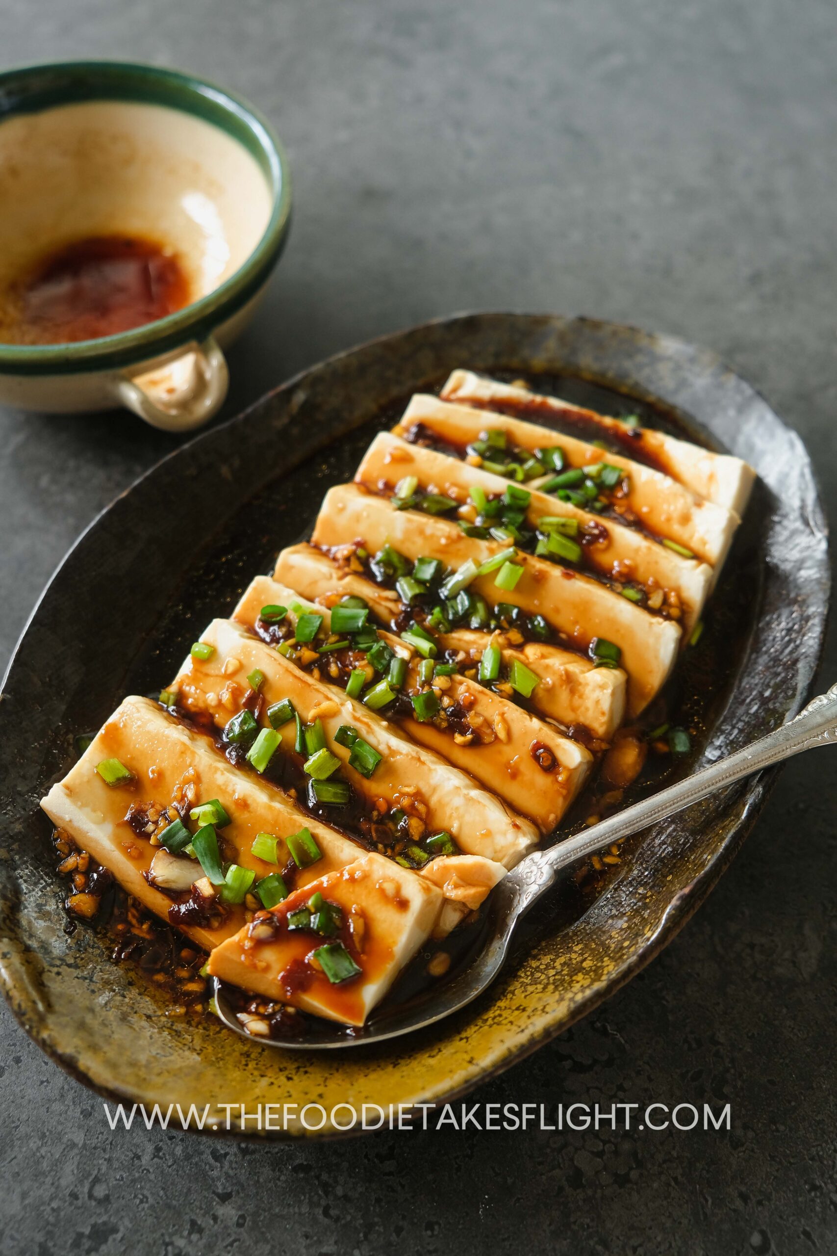 Steamed Tofu with Soy Garlic Sauce The Foodie Takes Flight