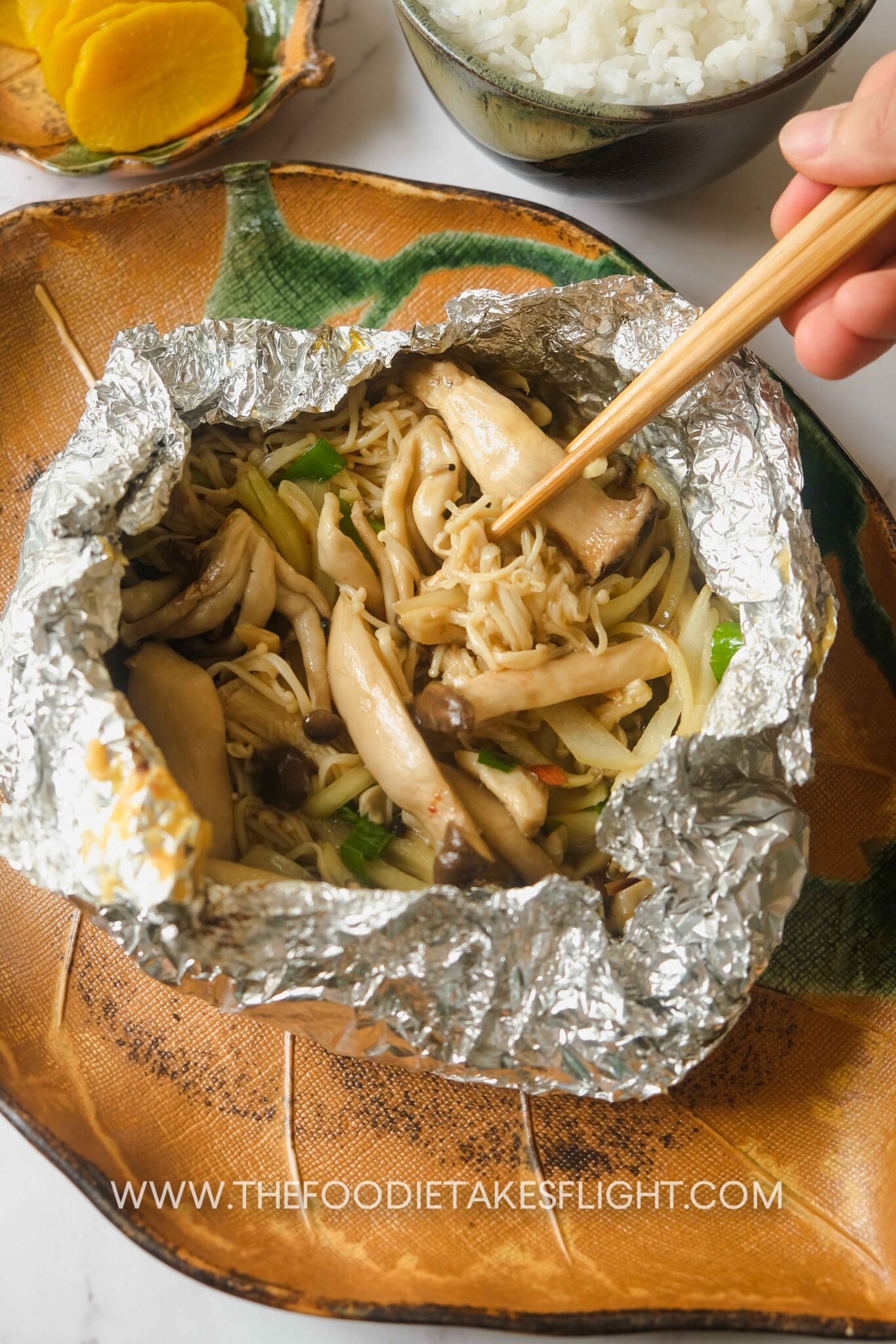 Mixed Mushroom Foil Bake The Foodie Takes Flight