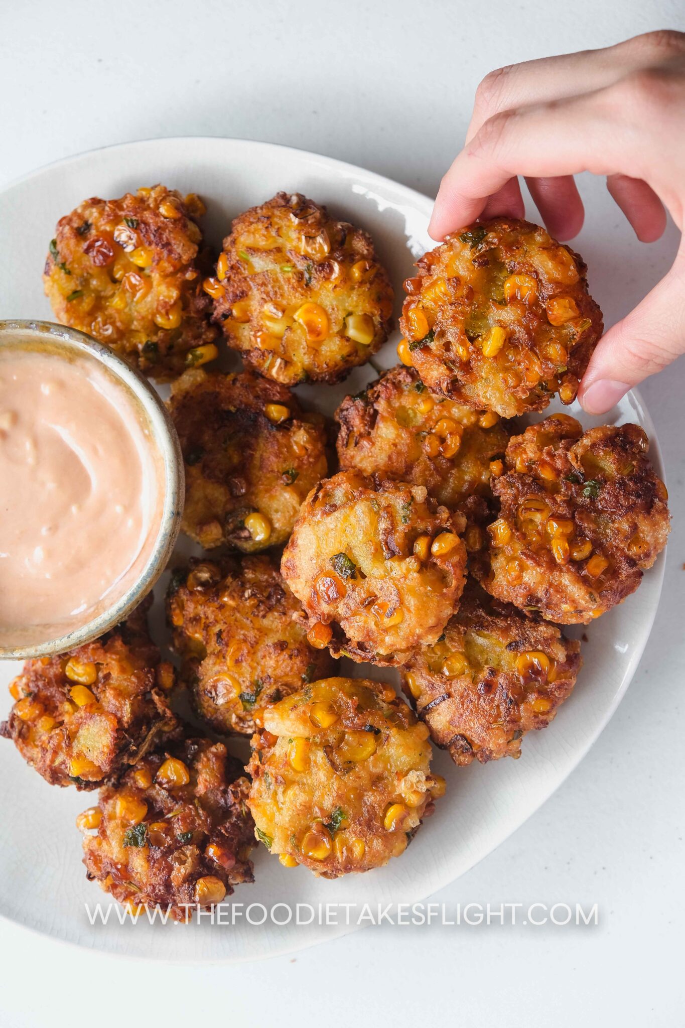 Potato and Sweet Corn Fritters The Foodie Takes Flight