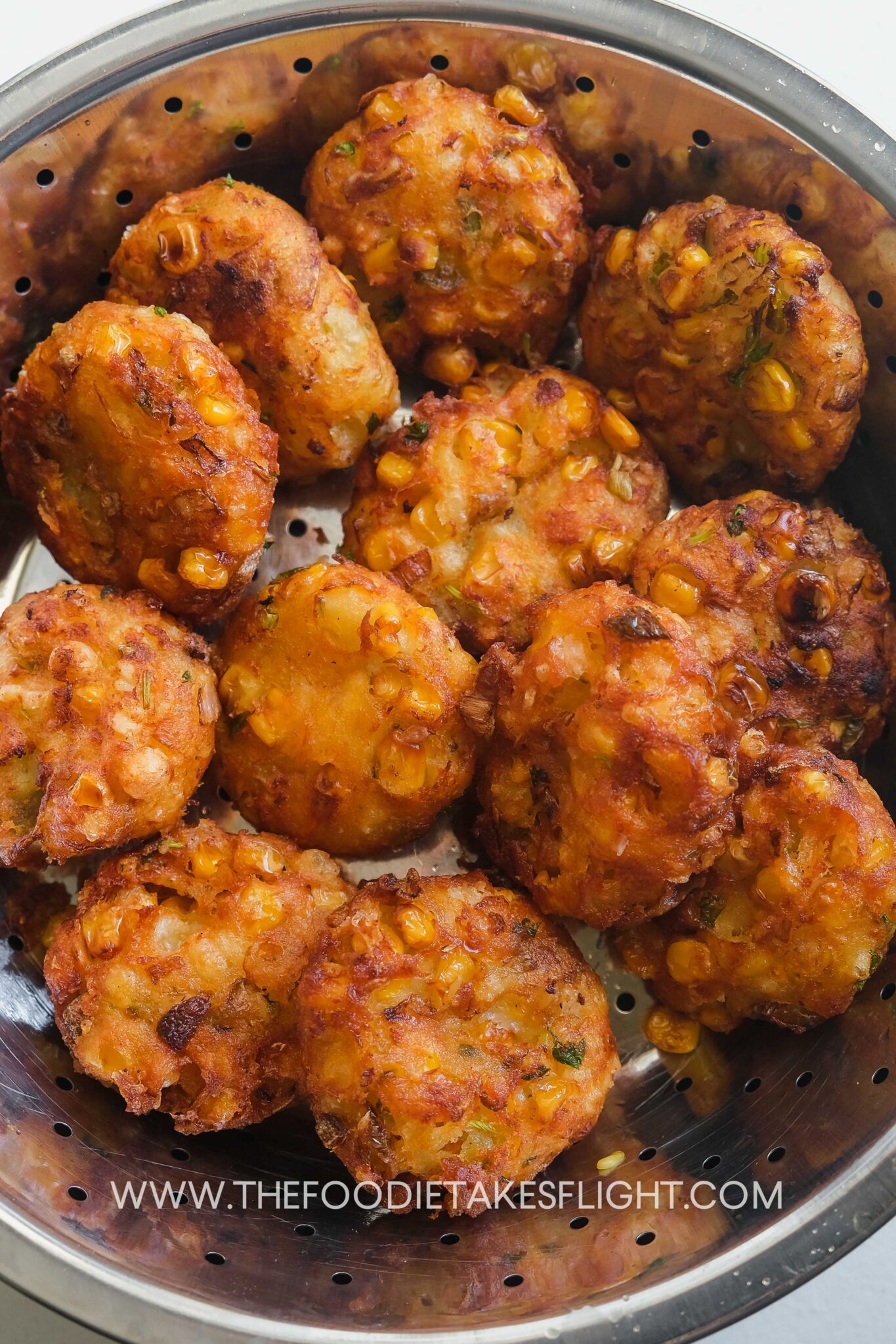 Potato and Sweet Corn Fritters The Foodie Takes Flight