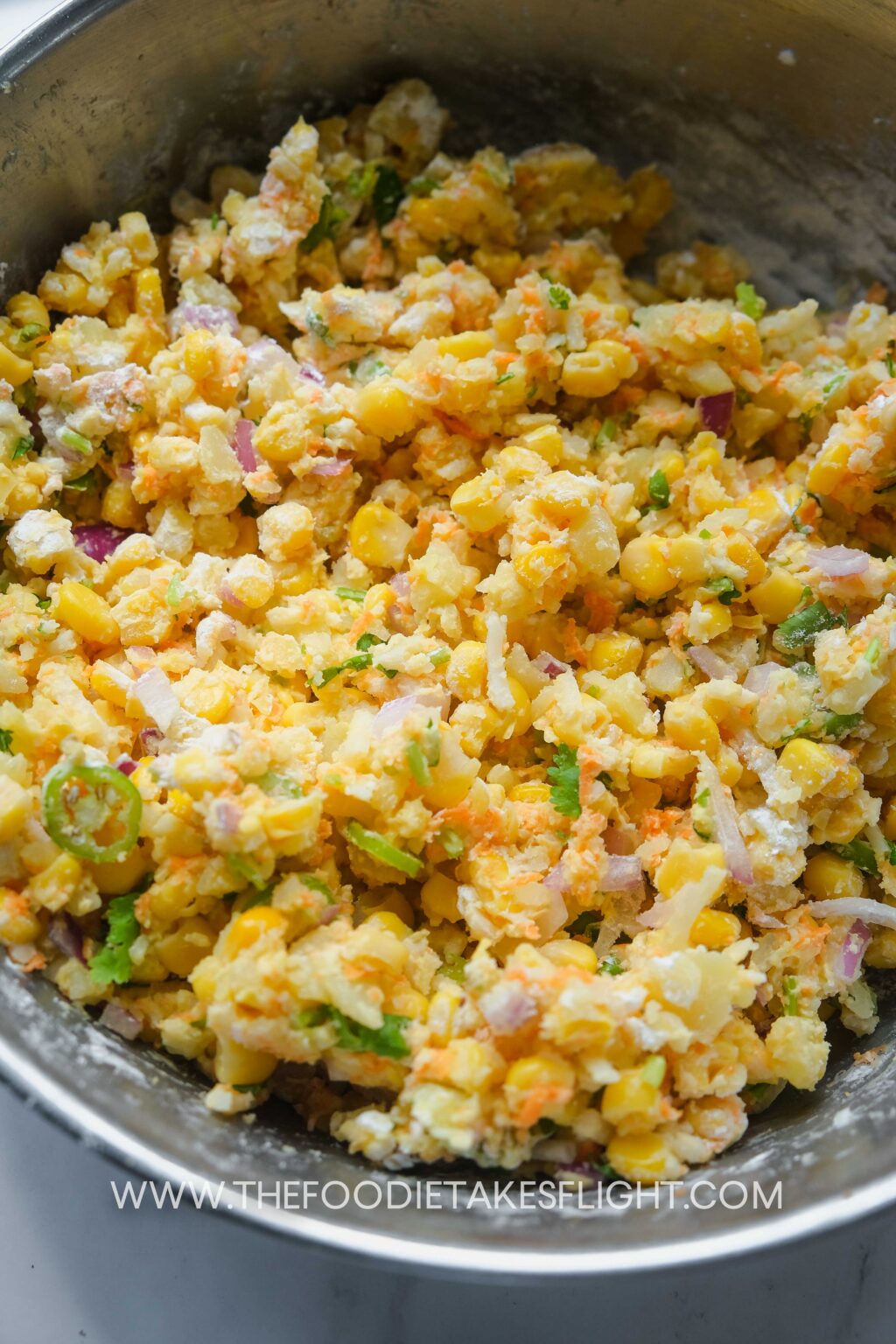 Potato and Sweet Corn Fritters The Foodie Takes Flight