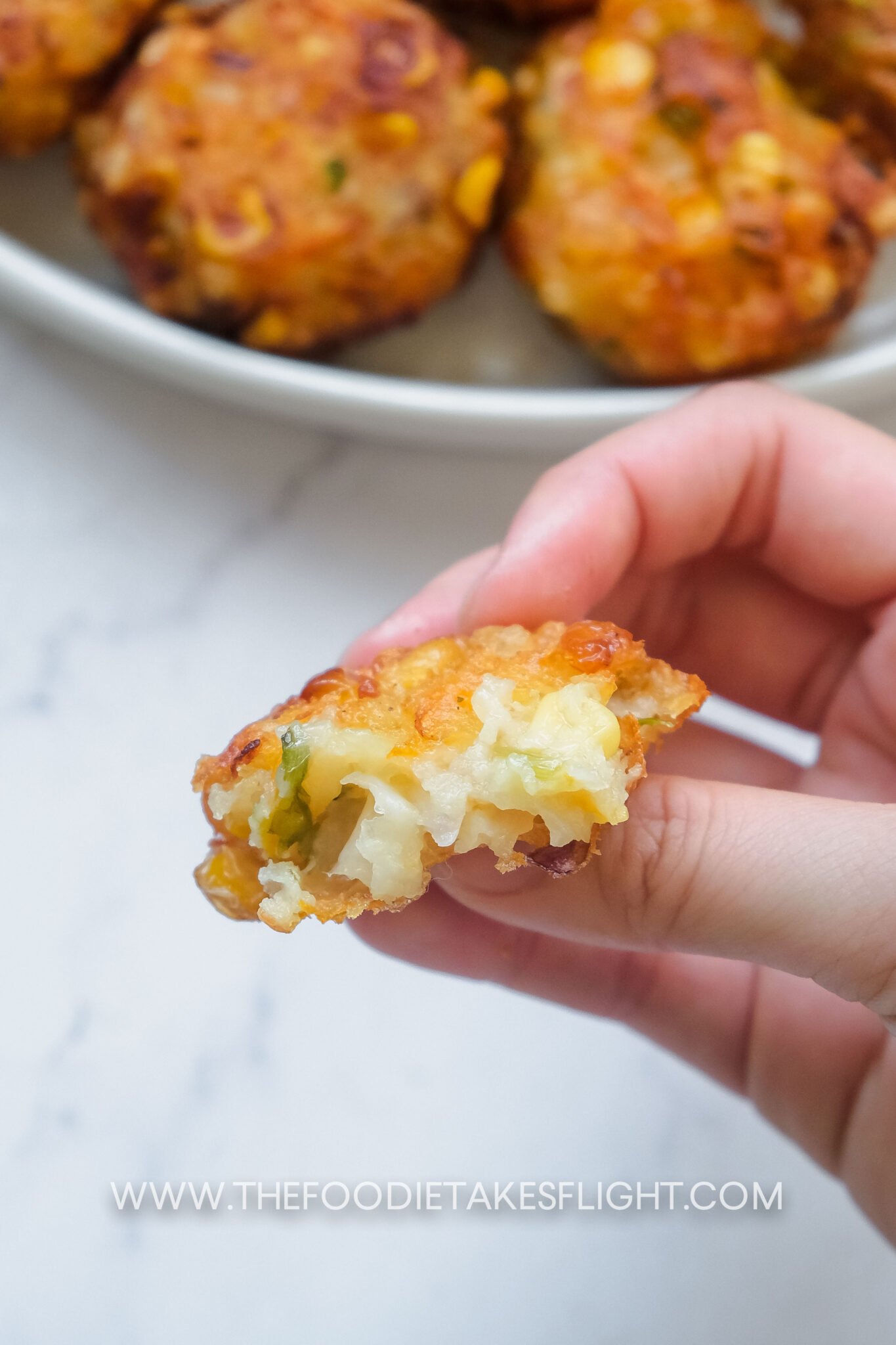 Potato and Sweet Corn Fritters The Foodie Takes Flight