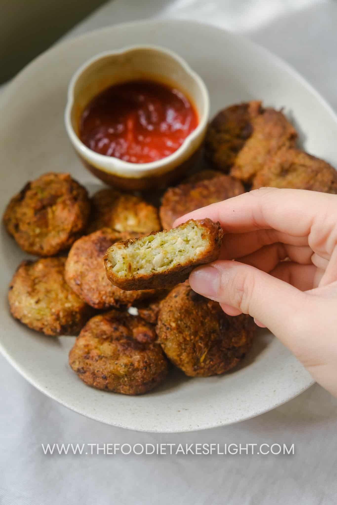 Broccoli and Cauliflower Cakes The Foodie Takes Flight