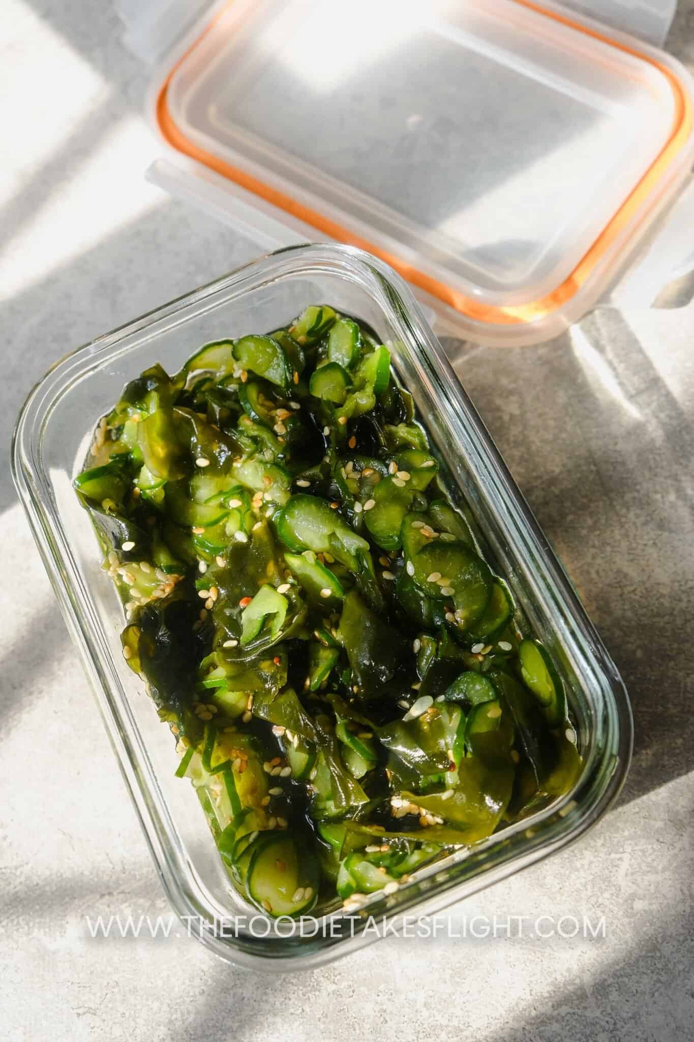 Japanese Cucumber and Seaweed Salad (Sunomono) The Foodie Takes Flight