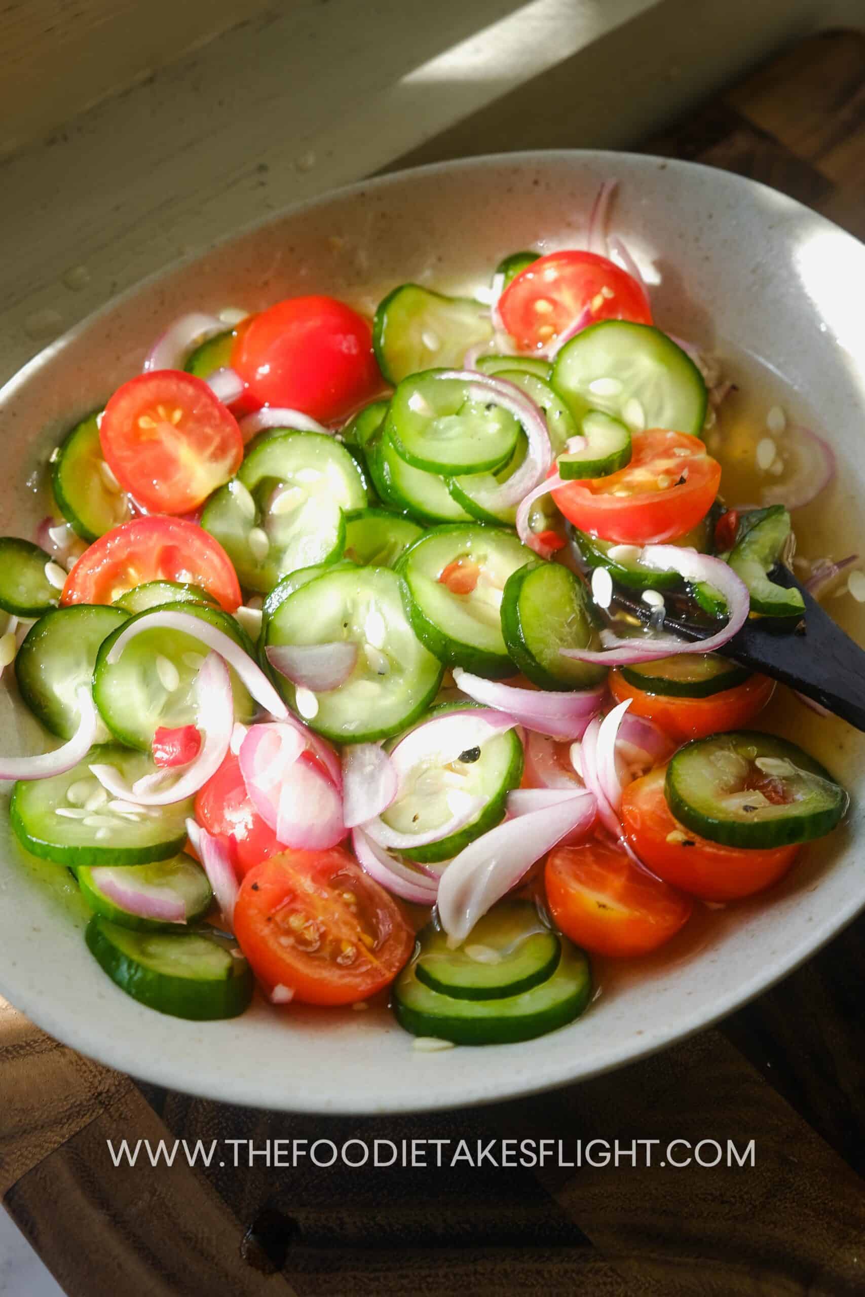 Filipino Cucumber and Tomato Salad The Foodie Takes Flight