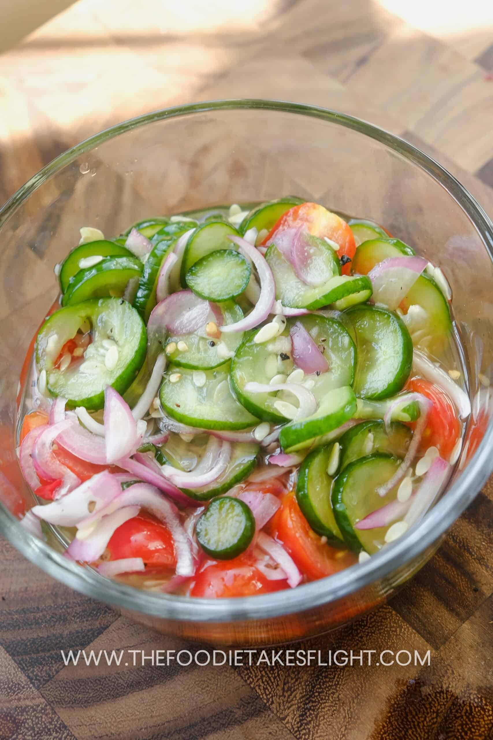 Filipino Cucumber and Tomato Salad The Foodie Takes Flight