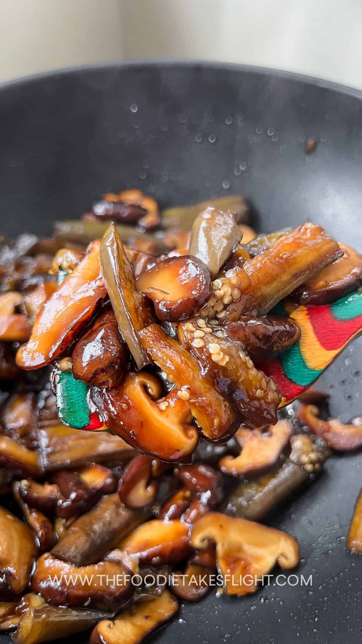 Teriyaki Eggplant and Mushroom Rice Bowl The Foodie Takes Flight