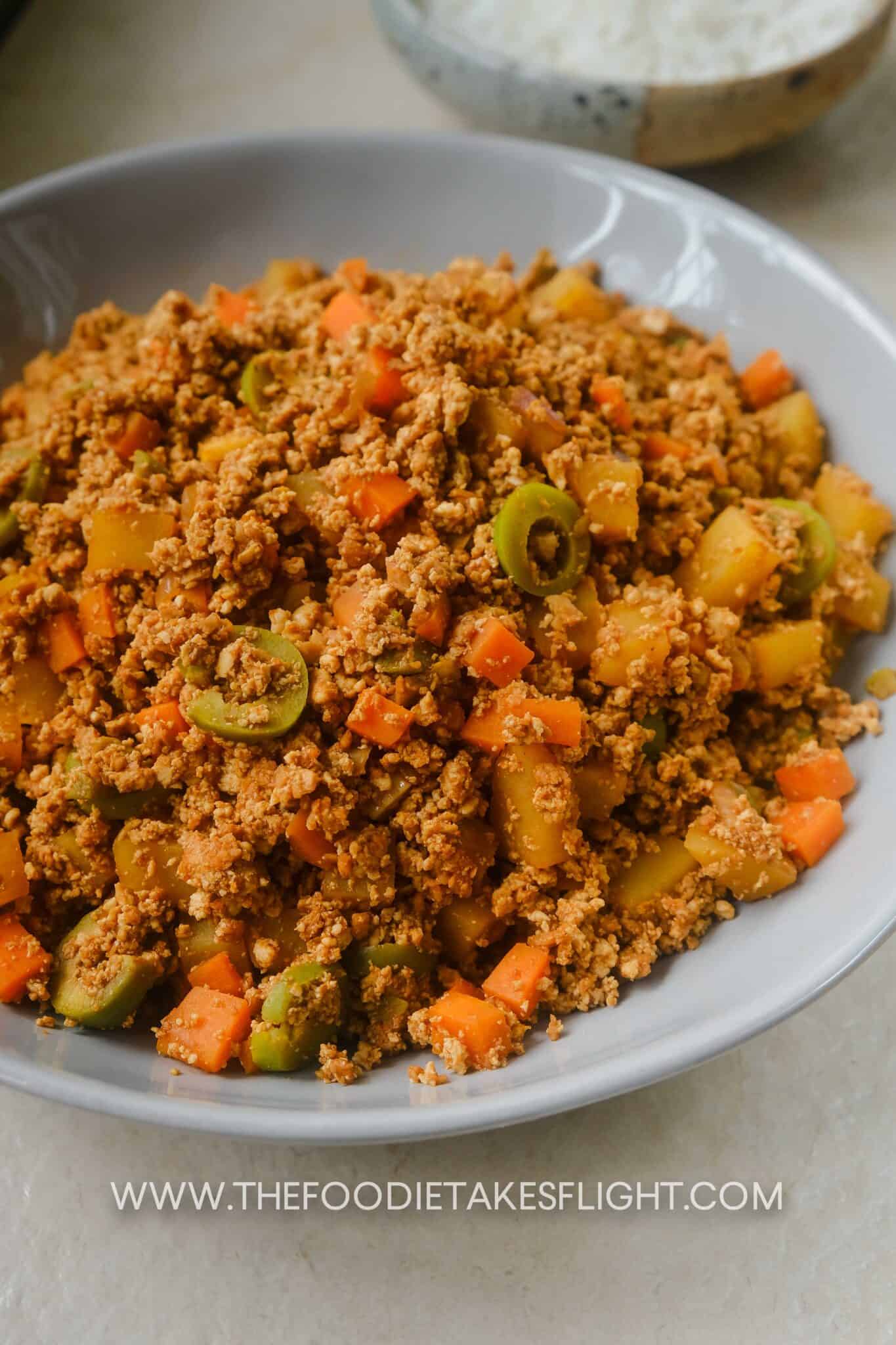 Tofu Giniling (Filipino Style Picadillo) The Foodie Takes Flight