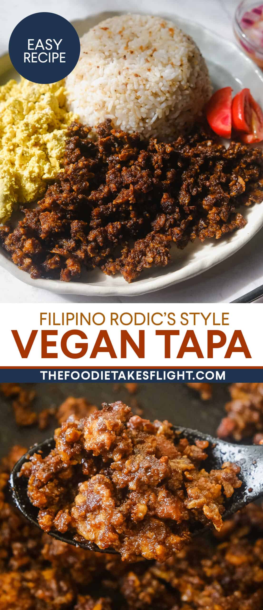Rodic's Tapa (Vegan Filipino Recipe) - The Foodie Takes Flight