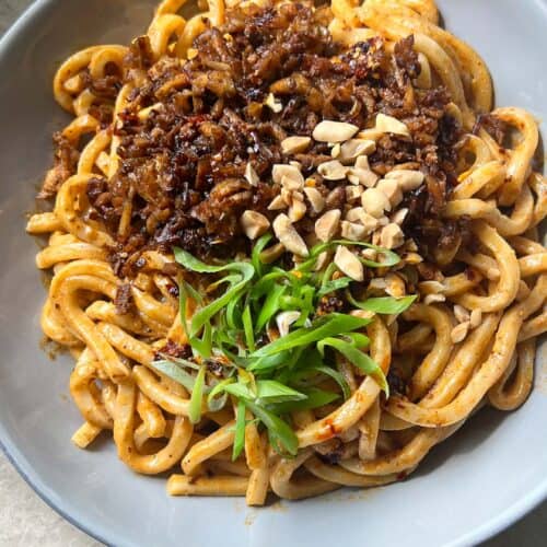 Vegan dan dan udon recipe
