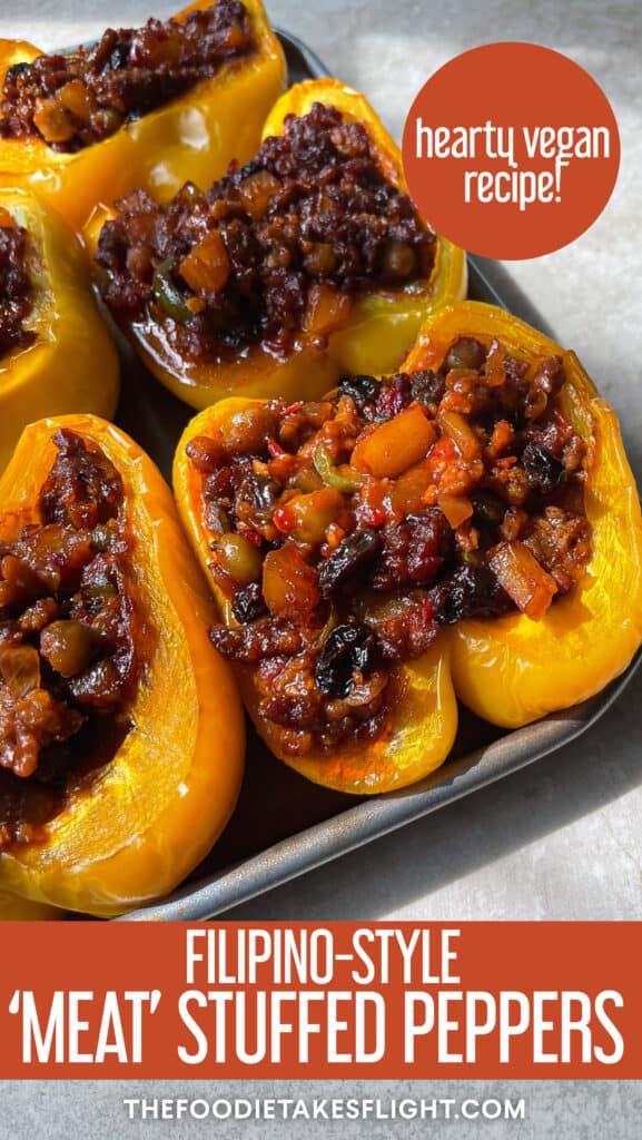 Vegan Filipino-Style Stuffed Bell Peppers