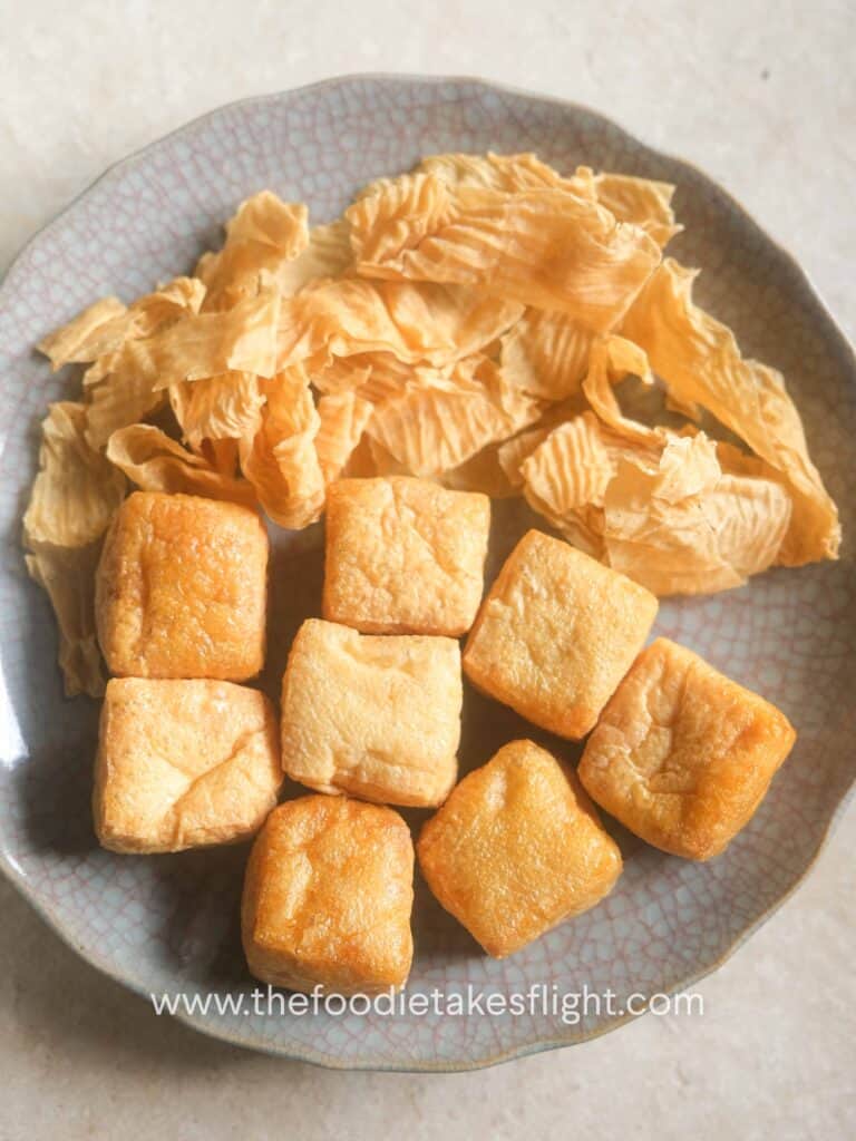 fried bean curd and tofu skin