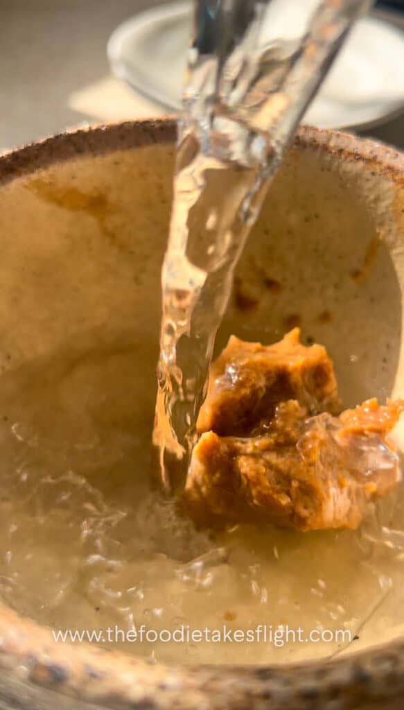 miso paste and water