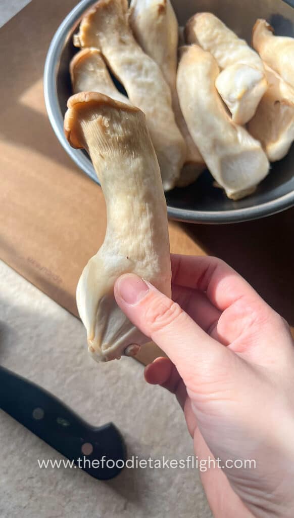 Fresh king oyster mushrooms