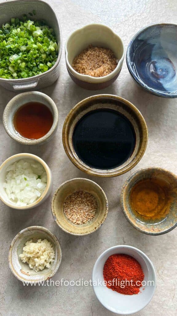 Korean Dipping Sauce ingredients