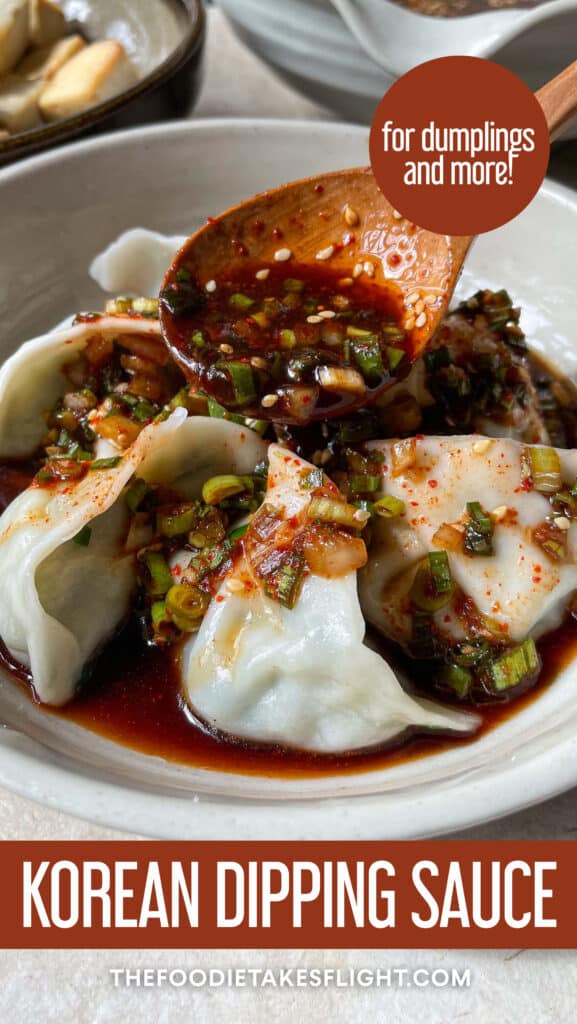korean dipping sauce with dumplings