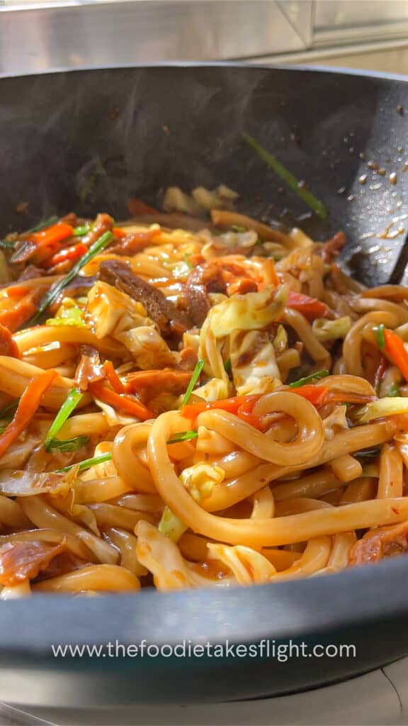 saucy udon noodles