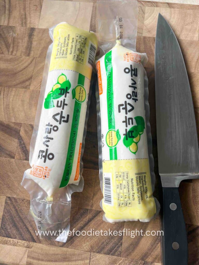 Silken tofu in a tube