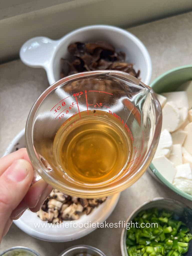 ingredients for spicy silken tofu