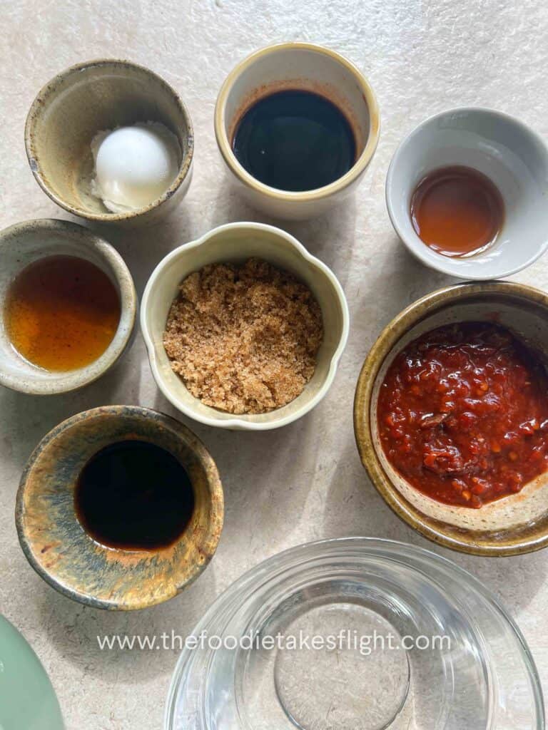 sauce ingredients for spicy silken tofu