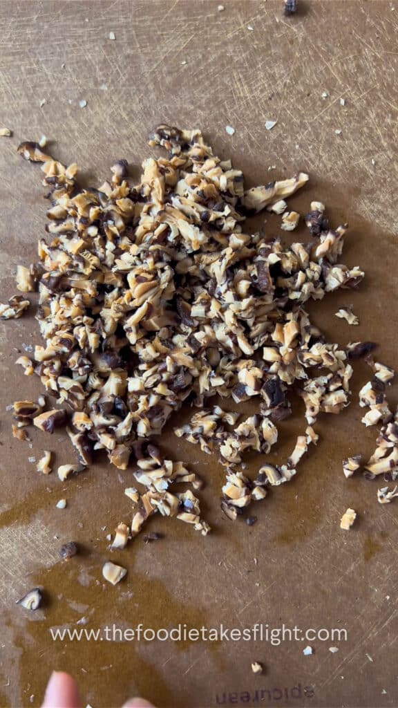 diced shiitake mushrooms