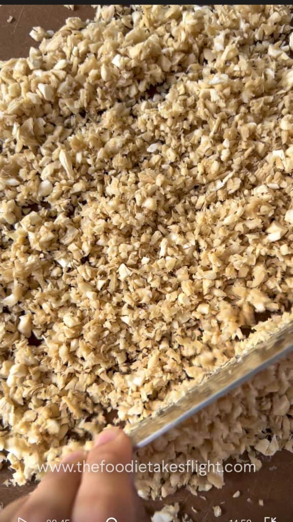 diced oyster mushrooms